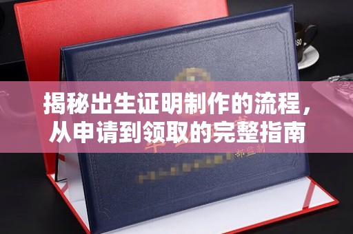 莞城揭秘出生证明制作的流程，从申请到领取的完整指南